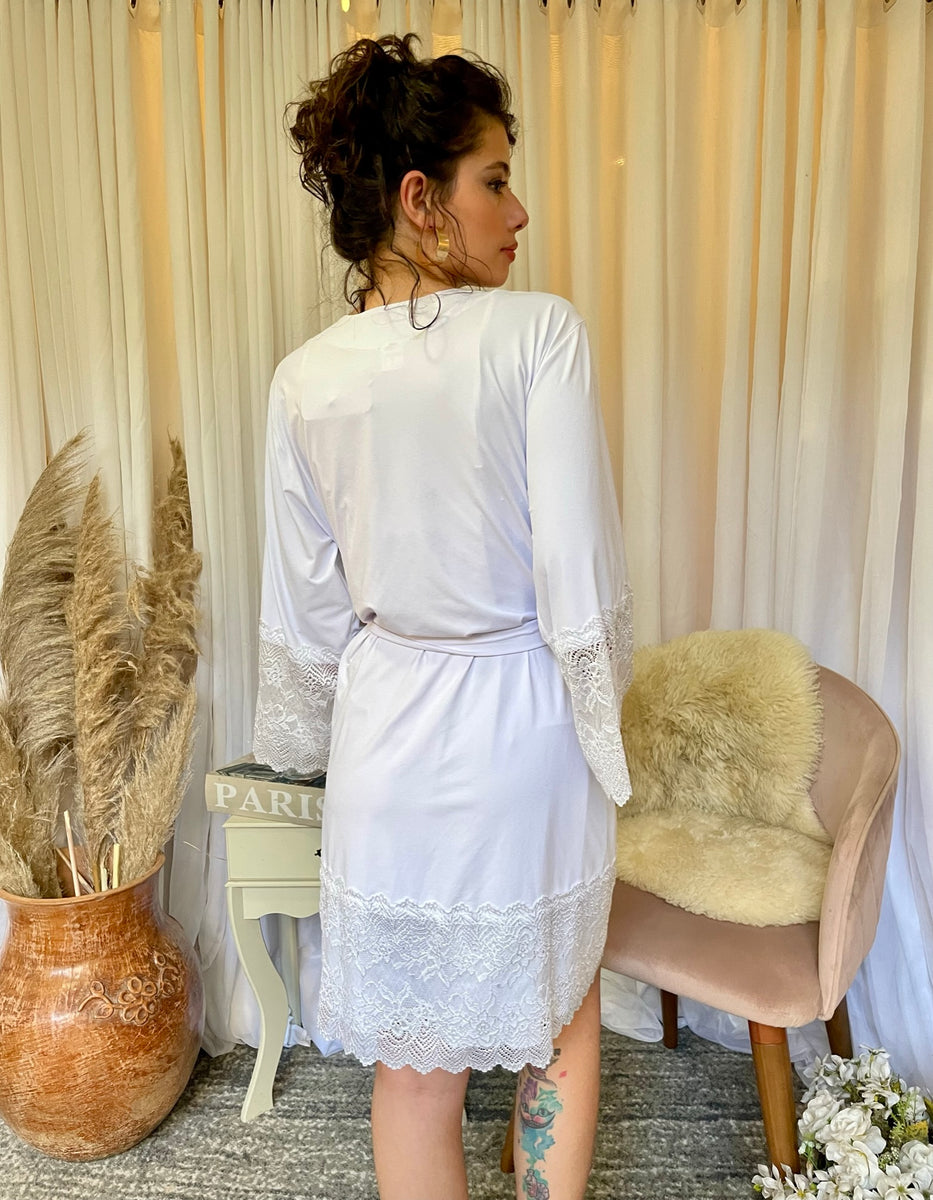 Robe Fran Curto Liganete Branco - le antunie