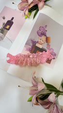 Conjunto Tule Bordado Rosa