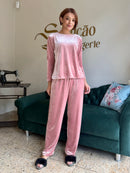 Pijama Edna Veludo  Rose