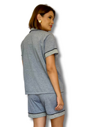 Pijama Americano Poa Cinza