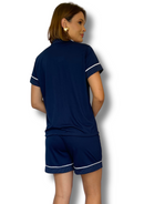 Pijama Americano Poa Azul Marinho
