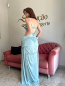 Camisola Lucia verde menta longa