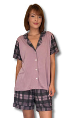 Pijama Marta Lilás Xadrez