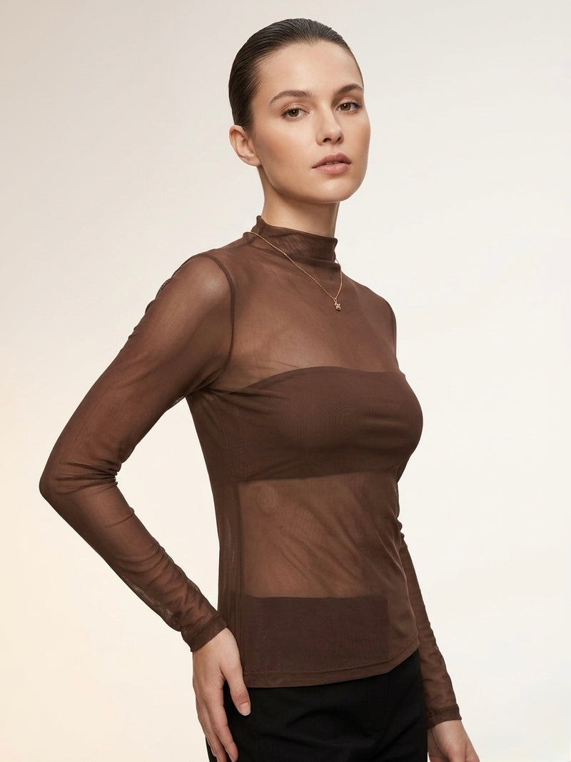 Blusa de Tule Chocolate