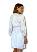 Robe Lavanda Cetim Curto Branco