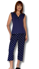 Pijama Cristina Poá Azul