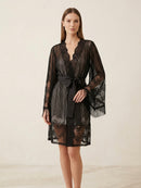 Robe Renda Francesa com Franjas Curto