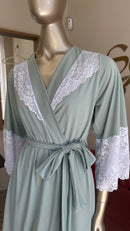 Robe Lavanda Malha Verde