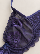 Conjunto Tule Bordado Azul