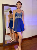 Camisola Lis Marinho com Branco
