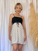 Camisola Boneca Poá Branca