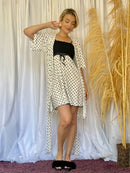 Camisola Boneca Poá Branca