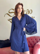 Robe Super Sino Curto Azul-marinho