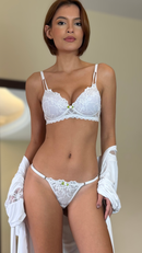 Conjunto Tule com Guipir Branco
