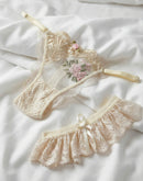 Calcinha 045R Tule Bordado