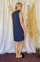 Camisola Miss Dayse Azul com nude