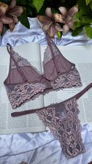 Conjunto Lilás e Rosa