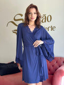 Robe Super Sino Curto Azul-marinho