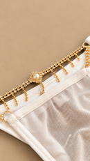 Calcinha Tule Strass Branca