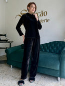 Pijama Veludo Preto