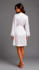 Robe Carminha Cetim Branco Curto
