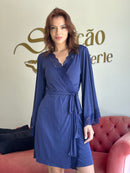 Robe Super Sino Curto Azul-marinho