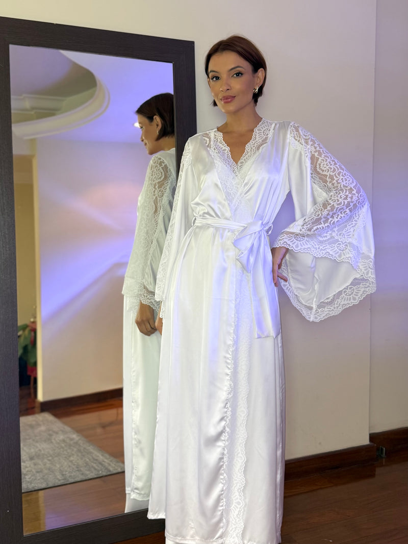 Robe super sino Cetim Branco