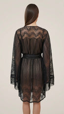 Robe Renda Francesa com Franjas Curto
