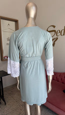 Robe Lavanda Malha Verde