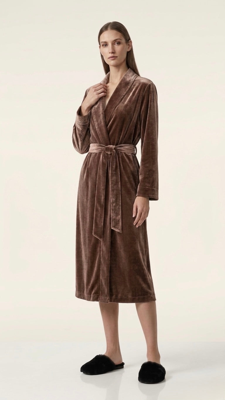 Robe Veludo Marrom