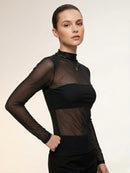 Blusa de Tule Preto