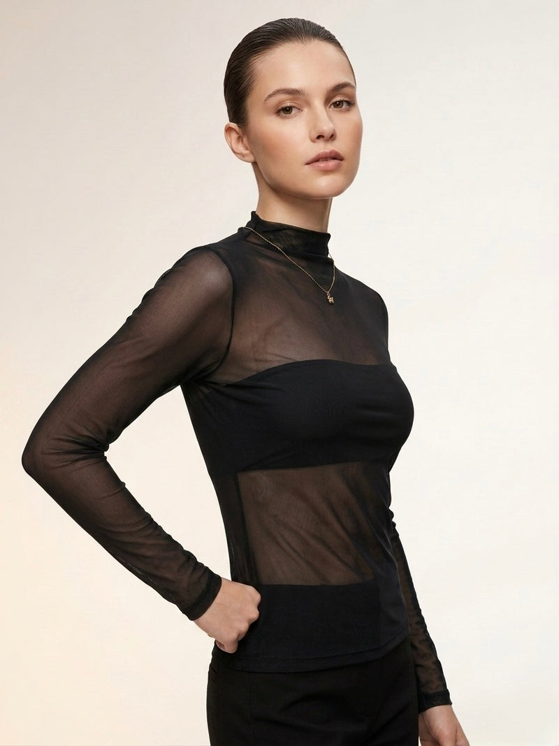 Blusa de Tule Preto