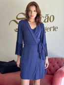 Robe Lavanda Azul Marinho