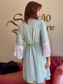 Robe Lavanda Malha Verde