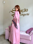 Robe Super Sino Longo Rose com Azul