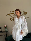 Robe Curto Devorê e franjas