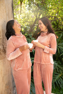 Pijama Edna Veludo  Rose