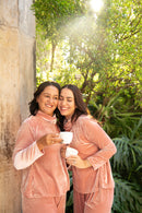 Pijama Edna Veludo  Rose