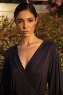 Robe Lavanda Azul Marinho