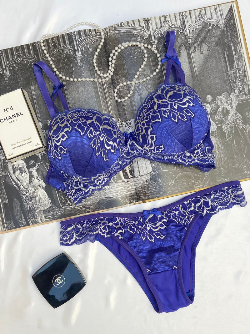 Conjunto Marília Azul Bic Com Branco