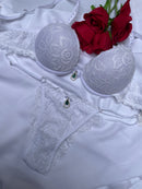 Conjunto Simone  branco strass