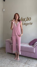 Pijama Cristina Rose e Verde