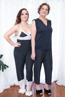 Pijama Cristina poá preto