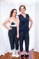 Pijama Cristina poá preto