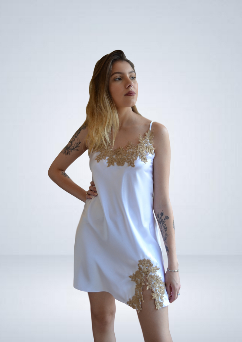 Camisola Lace Guipier Branca