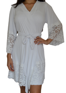 Robe Orquídea branco curto