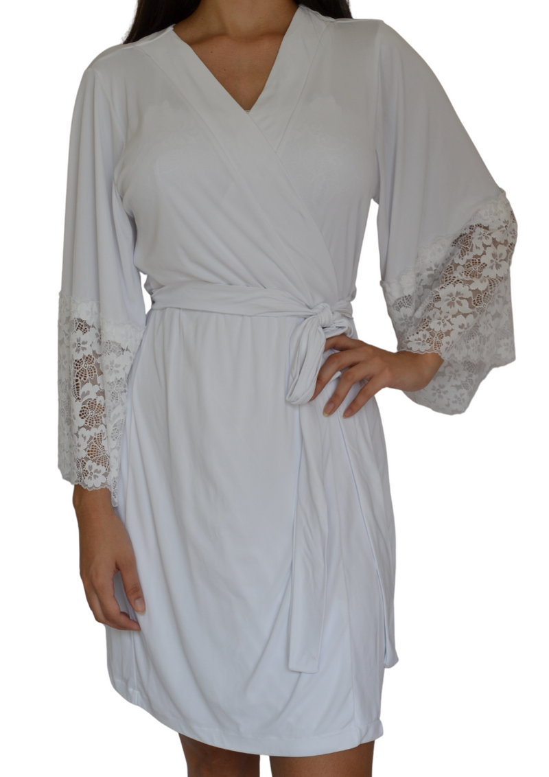 Robe Curto branco lavanda