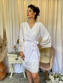 Robe Orquídea branco curto